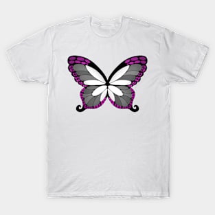 Butterfly Wings Asexual Pride Flag T-Shirt